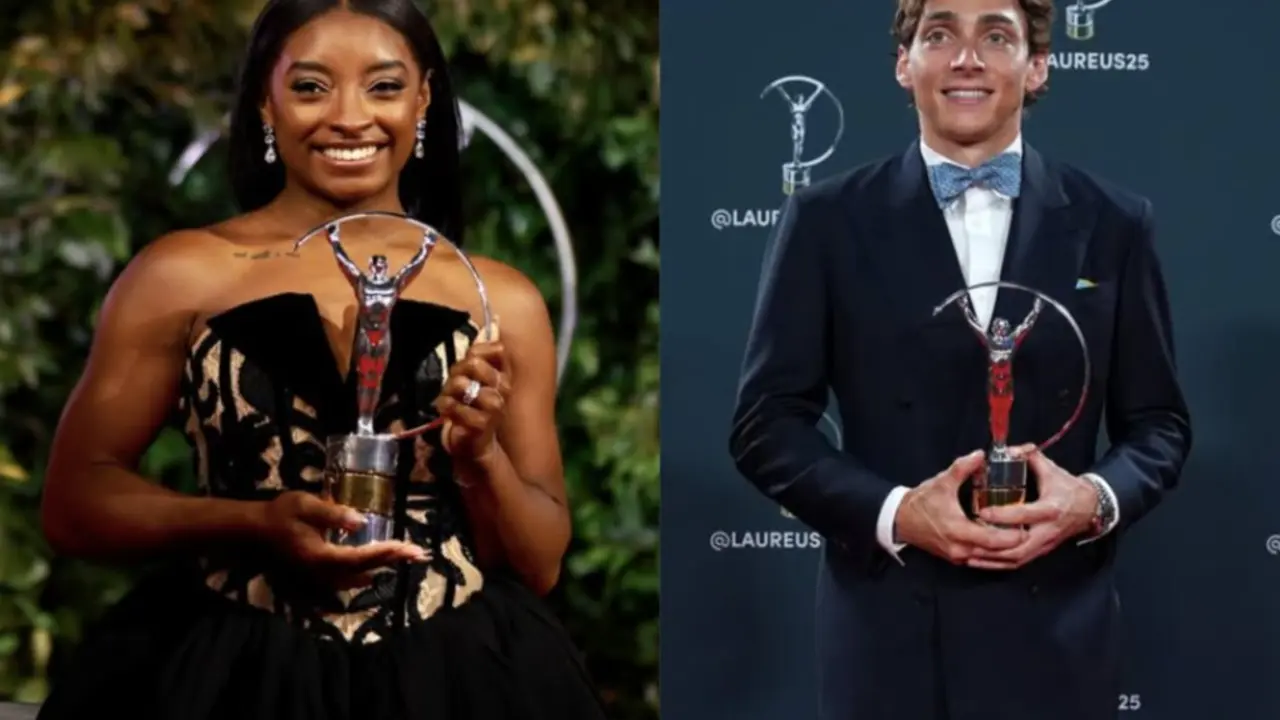 Simone Biles y Mondo Duplantis