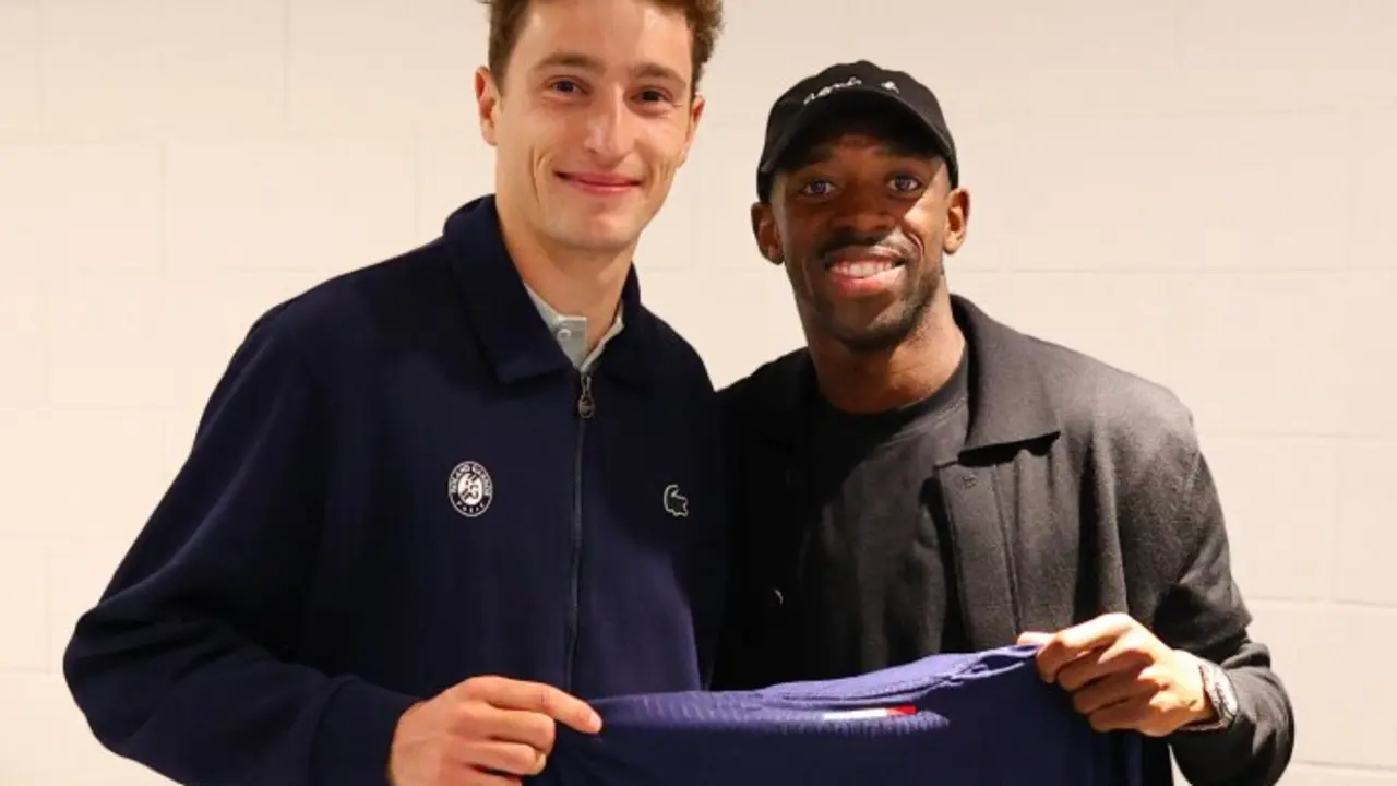 Ousmane Dembélé y Ugo Humbert